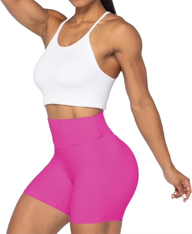 Detalle 2 de Sunzel No Front Seam High Waist Biker Shorts for Women (Squat Proof Yoga & Gym)