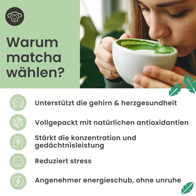 Detalle de PureChimp Ceremonial Matcha (100 g) – 100% reines Matcha-Pulver für Latte, Aufgüsse & Rezepte