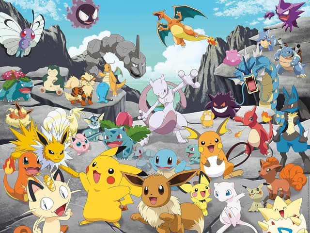 Detalle de Ravensburger Puzzle Pokémon Classici 1500 pezzi (80 x 60 cm) per adulti, +14 anni