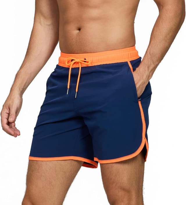 Detalle de TMEOG Costume Uomo da Mare: pantaloncini da bagno con tasche e coulisse
