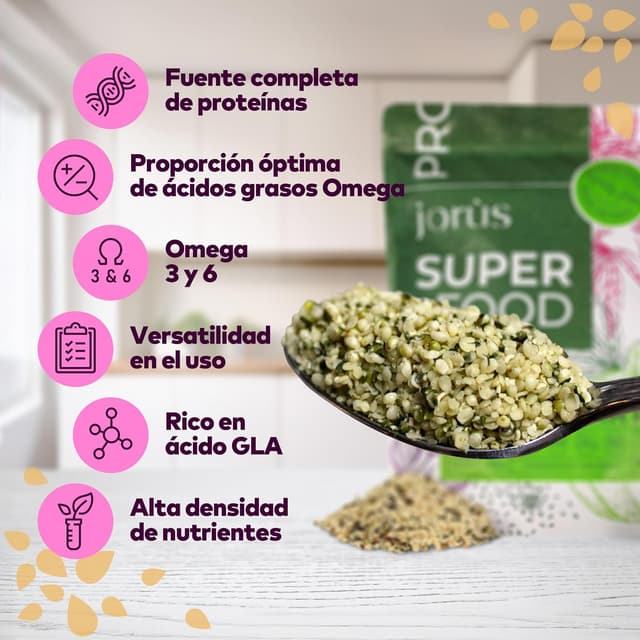 Thumbnail 2 de Jorus Semillas de Cáñamo Crudas 1kg 🌱 Nutrientes para tu dieta