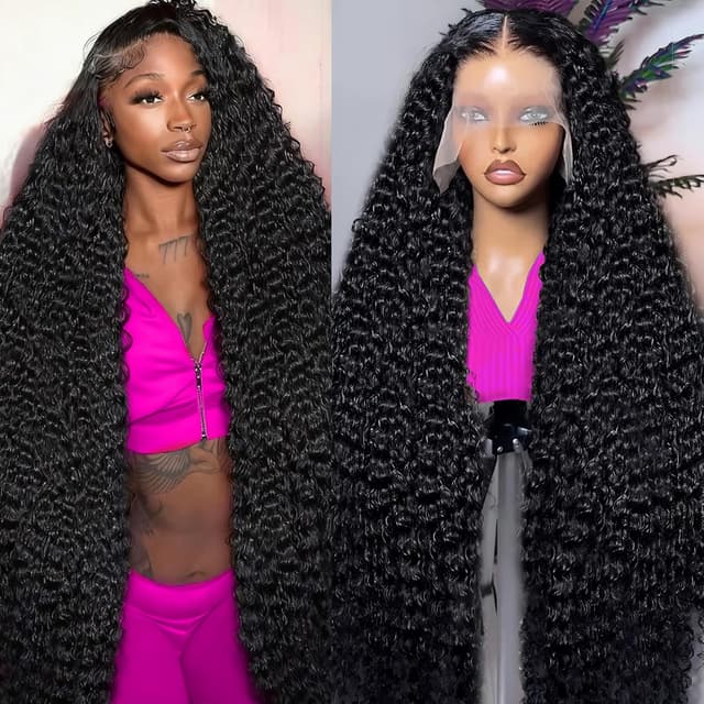 Detalle de Momaksa 30 Inch 13x4 HD Lace Front Deep Wave Human Hair Wig (200% Density, Glueless)