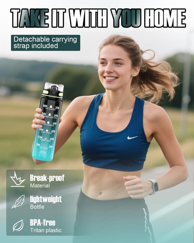 Detalle de QIVORO 1 litre time marker bottle