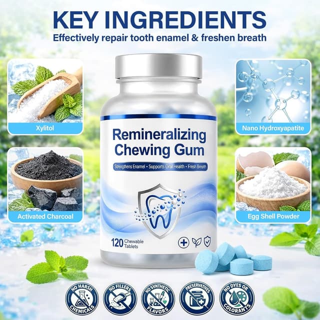 Thumbnail 5 de Remineralising Gum Hydroxyapatite 120 Tablets