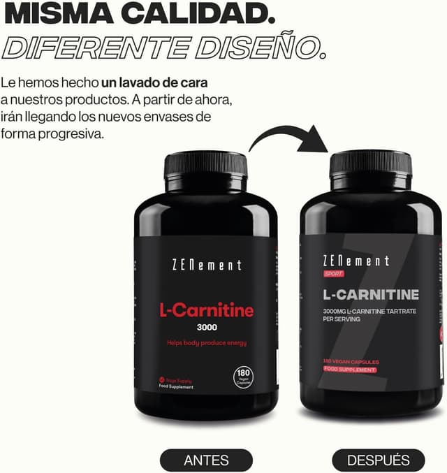 Thumbnail 5 de L-Carnitina Zenement 3000 mg - 180 Cápsulas Veganas 💪