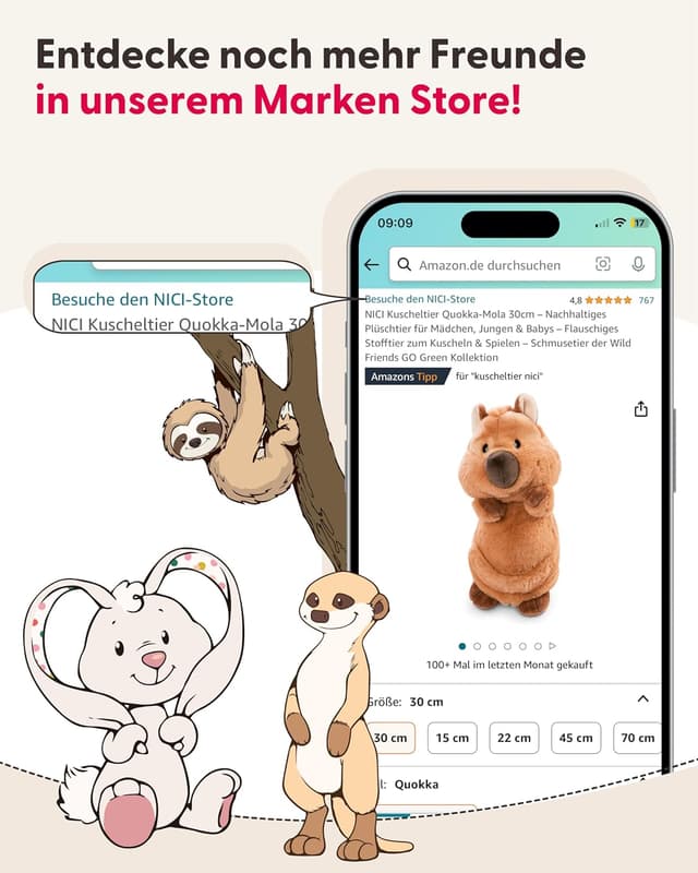 Thumbnail 6 de NICI GLUBSCHIS Roter Panda Robidu Kuscheltier 15 cm (49692) – weich zum Kuscheln & Verschenken