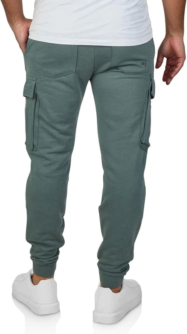 Detalle 2 de riverso Cargo Jogginghose Herren RIVLoris – Baumwoll-Mix mit Cargolook und Taschen