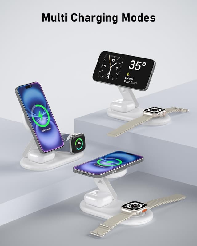 Thumbnail 6 de 3 in 1 Wireless Charging Station for iPhone, Apple Watch and AirPods