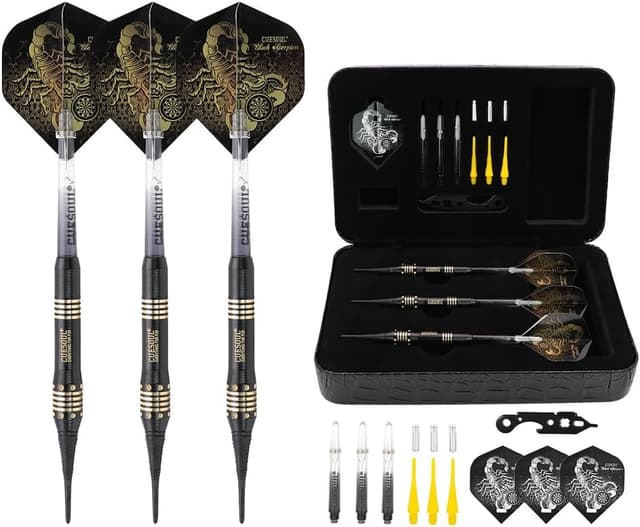 Detalle de CUESOUL Fléchettes de Luxe à pointe douce (16 g) avec étui