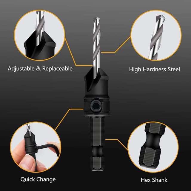 Thumbnail 4 de MulWark Countersink Drill Bit Set 11 PCS đź›