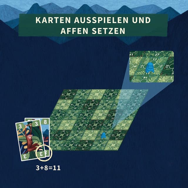 Detalle 2 de KOSMOS 683740 Monkey Fun – schnelles Familienspiel für 1–4 ab 8 Jahren