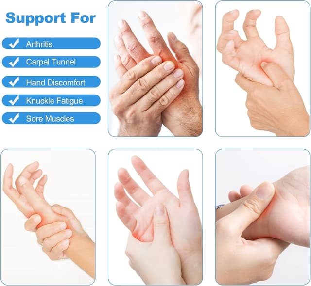 Thumbnail 3 de ACWOO Guantes de Artritis sin dedos L