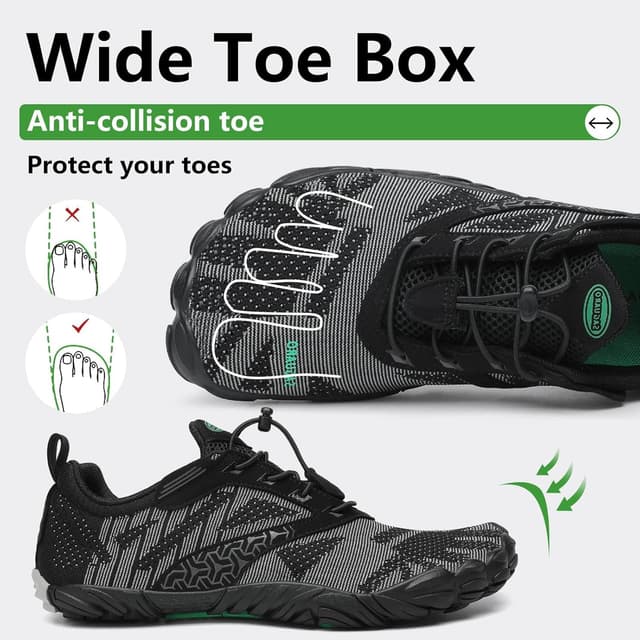 Detalle de SAGUARO Chaussures de trail running barefoot homme/femme — minimalistes pour extérieur et intérieur