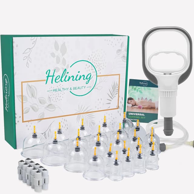 Detalle de 24 Stück Schröpfgläser mit Vakuumpumpe