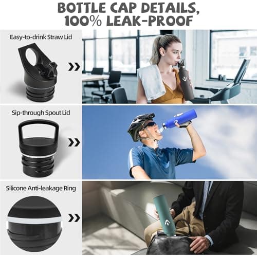 Detalle 2 de Botella térmica 1 L acero inoxidable, aislamiento al vacío 🚰