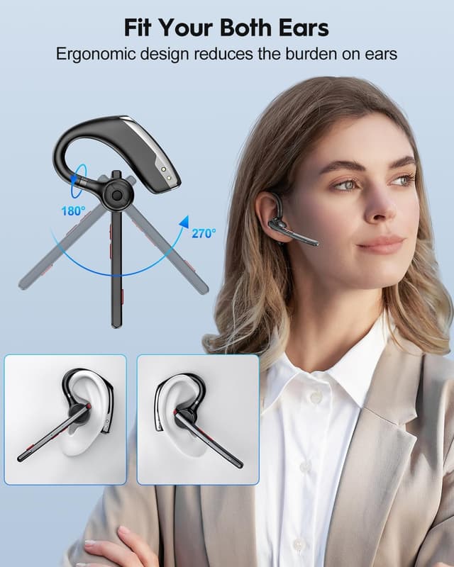 Thumbnail 4 de New Bee V5.2 Bluetooth-Headset 80 Std. Laufzeit