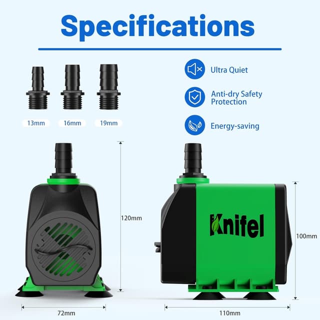 Thumbnail 5 de Knifel Submersible Pump 3000L/H 60W