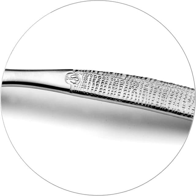 Detalle de Lou Laguiole Jet Textil 6 Cuchillos para Carne 🍖