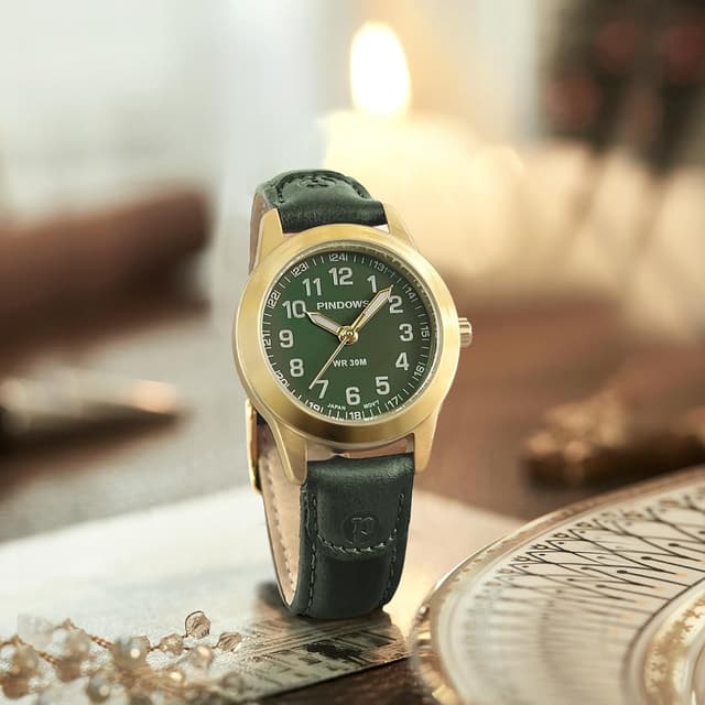 Thumbnail 5 de PINDOWS Damenuhr Quarz mit Lederarmband