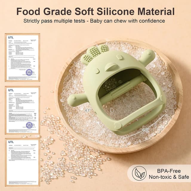 Thumbnail 1 de Mordedores manopla de silicona 2 unidades 3‑12 meses