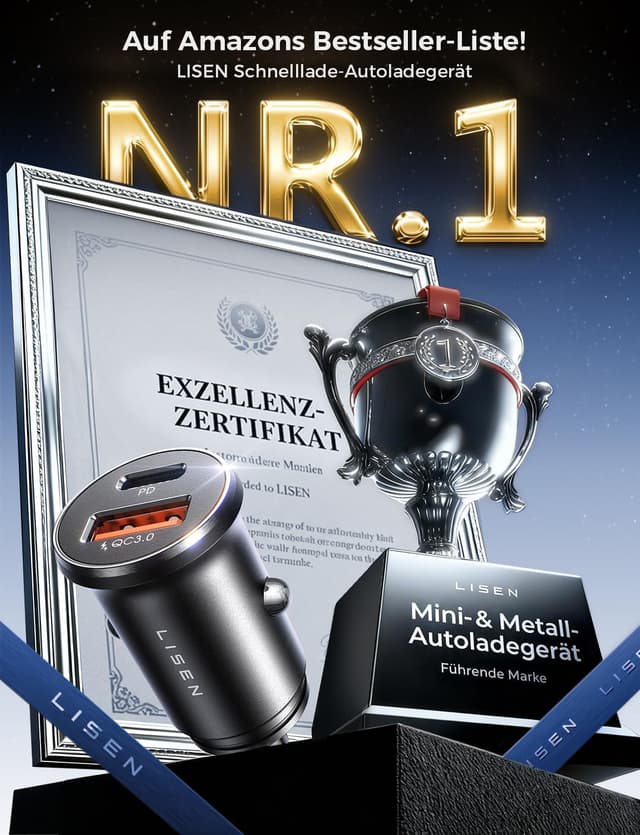 Detalle 2 de LISEN 54W Zigarettenanzünder USB C