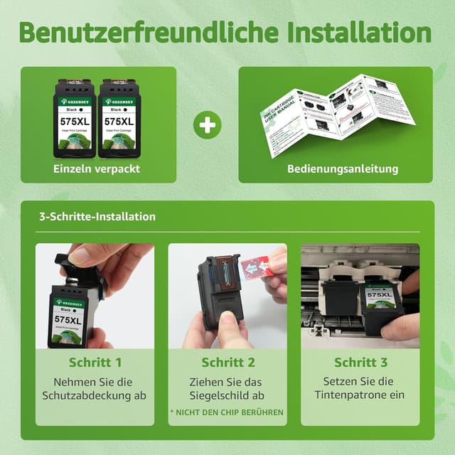 Detalle 1 de GREENSKY 575XL PG-575XL Schwarz 2x