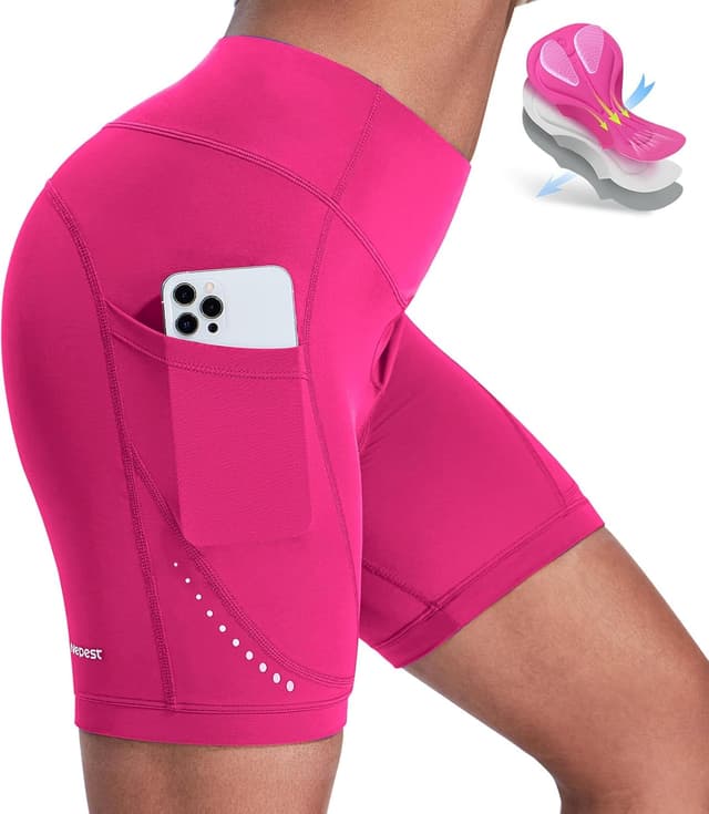 Detalle 1 de Nepest padded bike shorts for women with 4D gel padding, breathable fabric and pockets