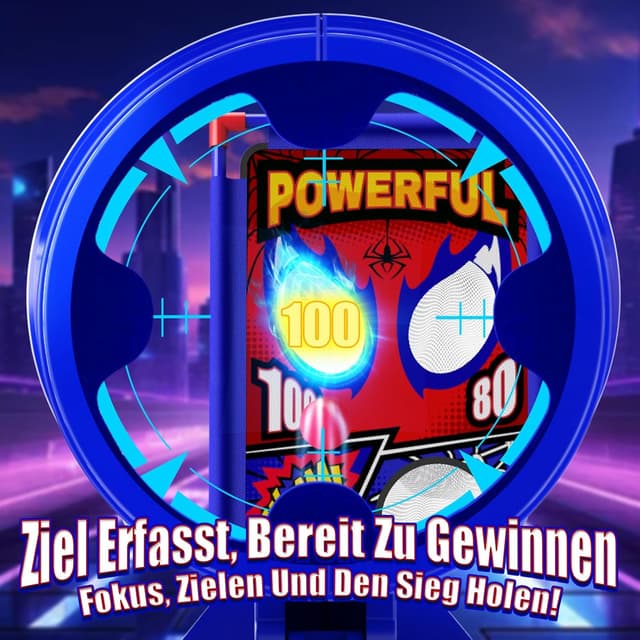 Thumbnail 3 de Spielzeug-Schießspiel für Jungen (ab 3–12 Jahre) mit 2 Air Pistolen, Visier, 4 Punktzonen und 24 Schaumbällen