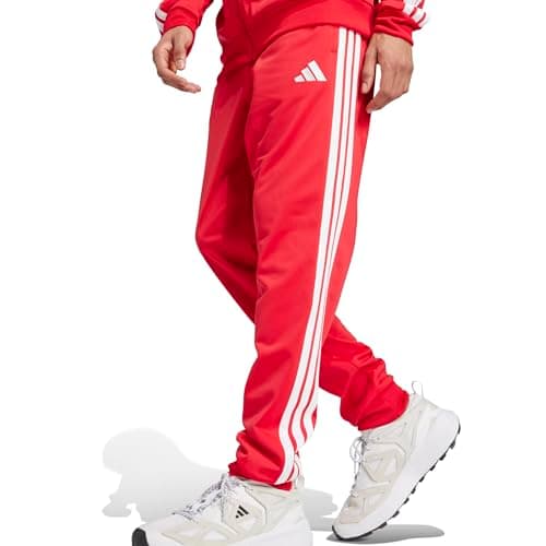 Detalle de adidas Hombre Sportswear Basic 3 Stripes Tricot Tracksuit (pure ruby/white) talla M