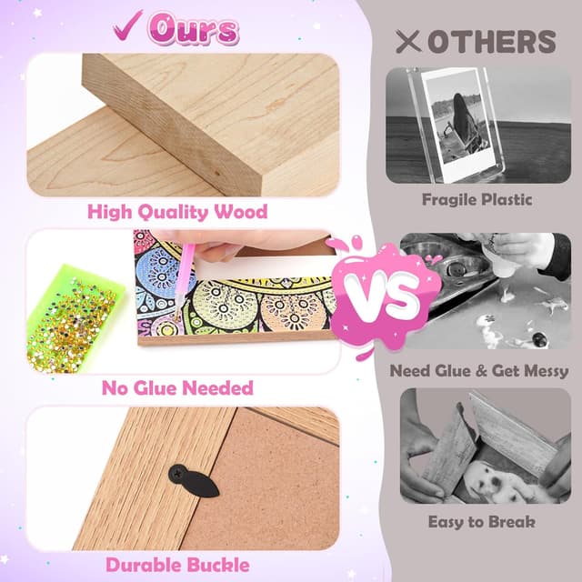 Thumbnail 2 de Arts and Crafts Kit Diamond Art Frame for Ages 6–12 🎨