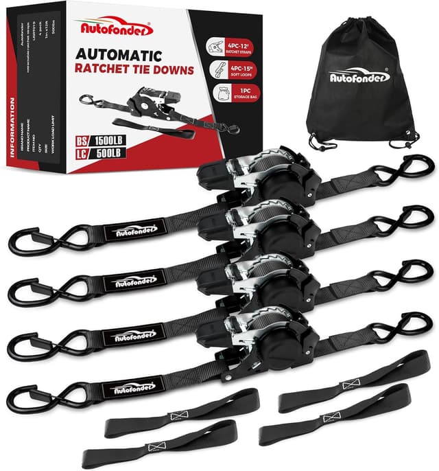 Detalle de Autofonder Retractable Ratchet Straps 1500lb