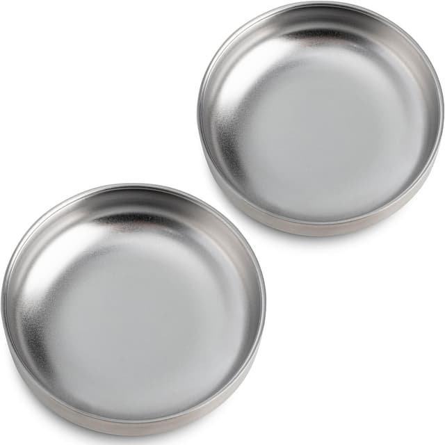 Detalle 2 de Stainless steel Cat Bowl (wide, shallow) – food and water bowl, 15cm whisker-friendly