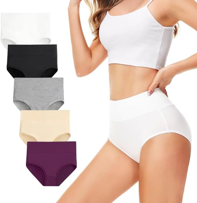 Thumbnail 6 de TUUHAW Damen Unterwäsche im 5er Pack – Slip/Miederhose aus Baumwolle, hohe Taille