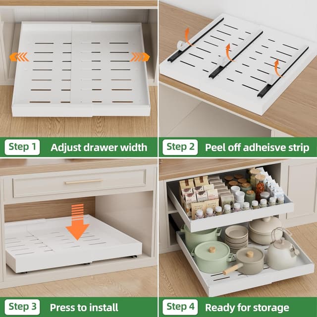 Thumbnail 5 de PAKETA 4-Pack Pull Out Cabinet Organizer 21"