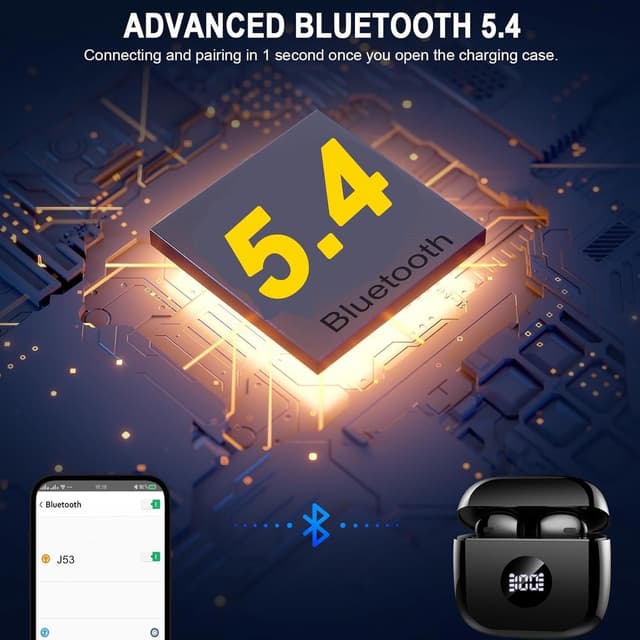Thumbnail 2 de Cuffie Bluetooth 5.4 Auricolari wireless 40 Ore