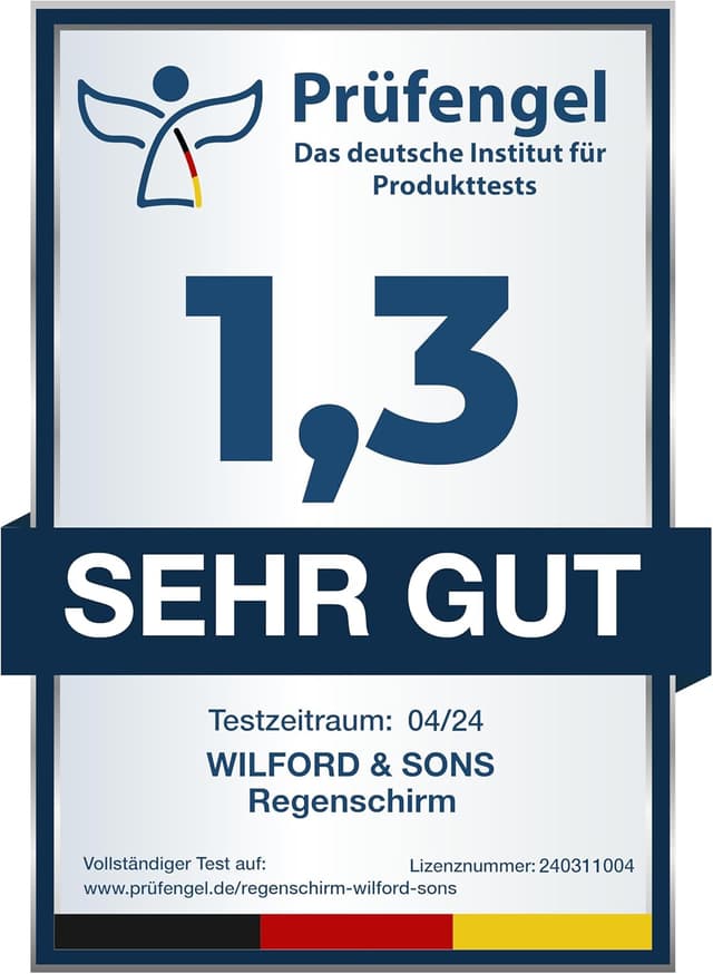 Thumbnail 6 de Regenschirm Taschenschirm sturmfest mit Auf-Zu Automatik & Schirm-Tasche – Schwarz, kompakt & für Reise/Alltag