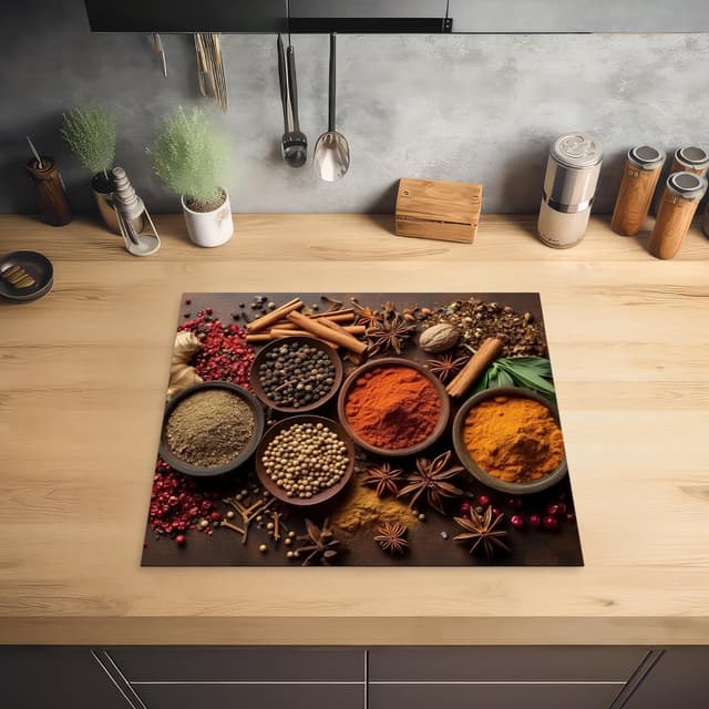 Detalle 2 de KitchenYeah Herdabdeckplatte 59 x 52 cm (einteilig) für Ceranfeld – Foto-Druck, als Schutz & Abdeckung