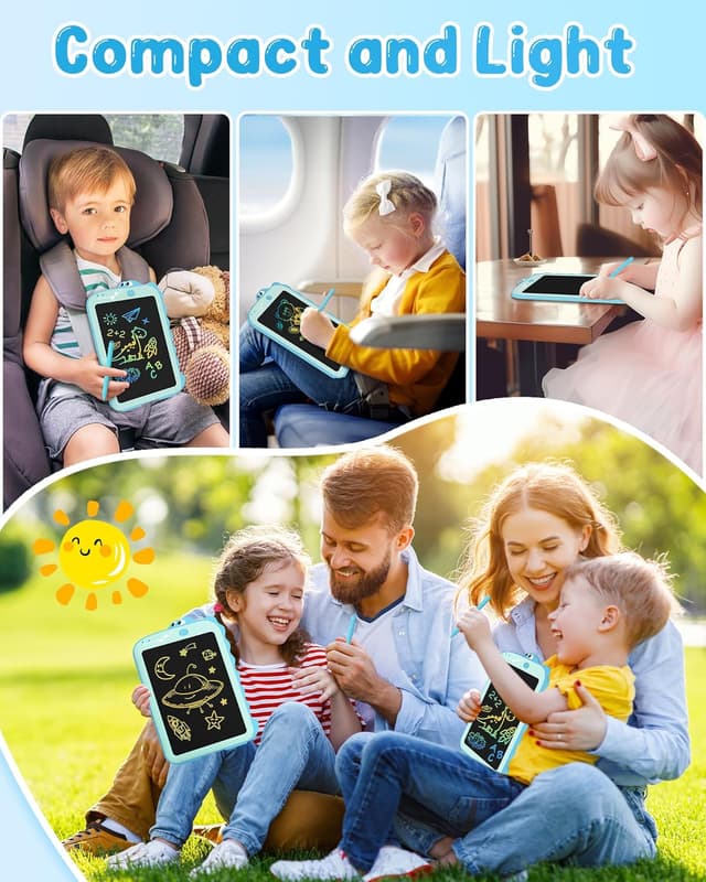 Detalle 2 de Tablette dessin enfant dinosaure « ardoise magique » effaçable 8,5 pouces