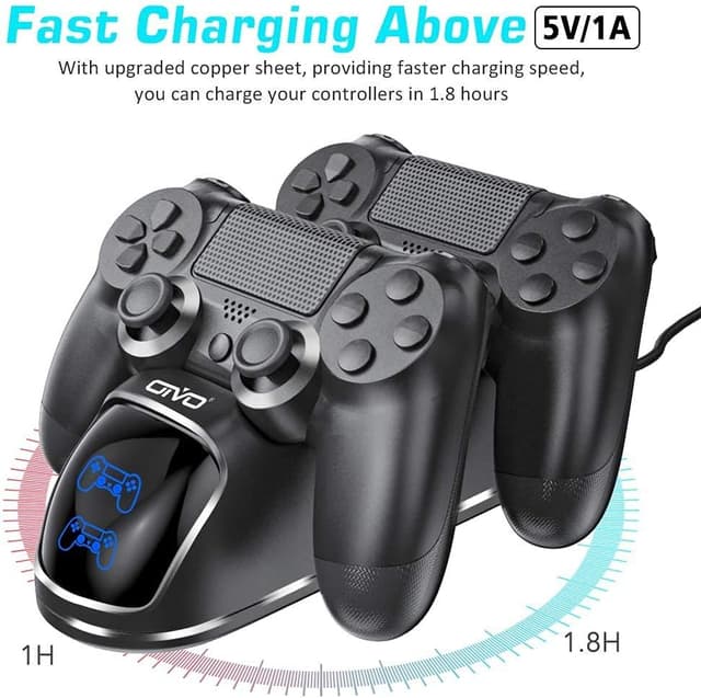 Detalle de OIVO PS4 Controller Charger 1.8h charging station