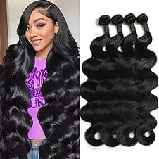 Detalle de 12A Human Hair Bundles 18–24 Inch Body Wave, 4 Bundles 💇♀