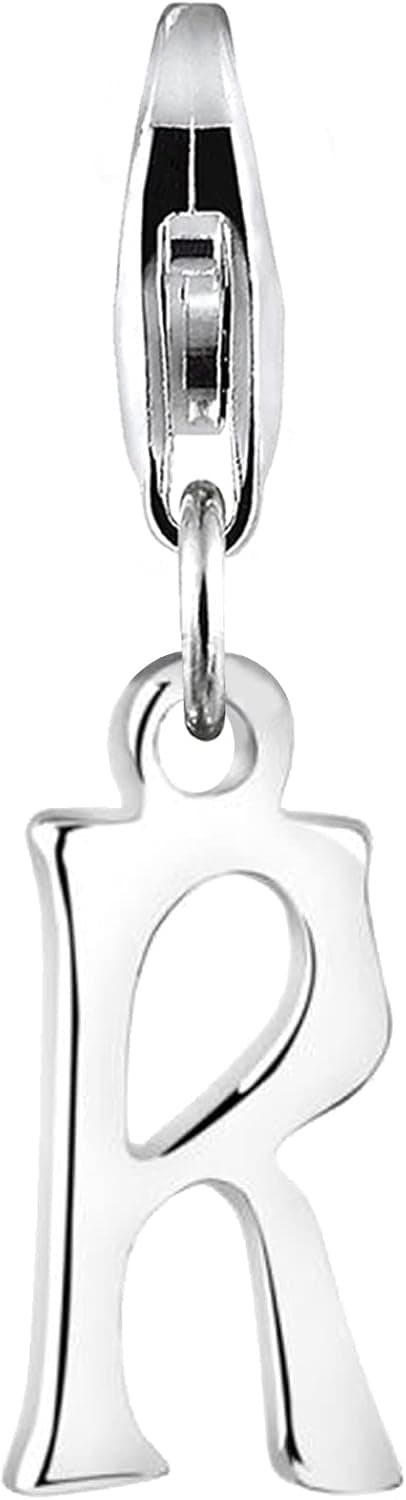 Detalle 2 de Nenalina pendentif lettre R en argent 925 pour bracelets à charms (fermeture à mousqueton)