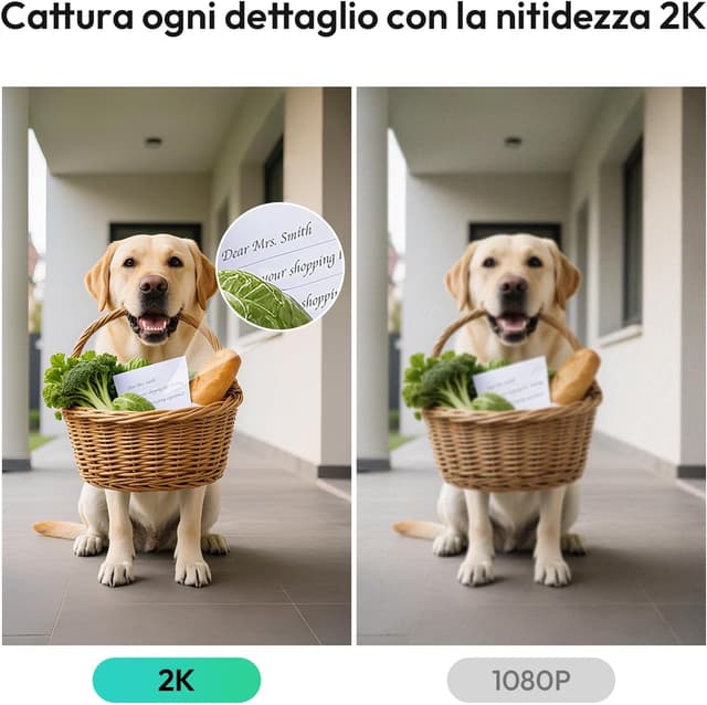 Detalle de BOTS LAB Videocitofono Wi‑Fi 2K con Chime e 2,4 GHz, video campanello con audio bidirezionale e visione notturna IP66 (nero)