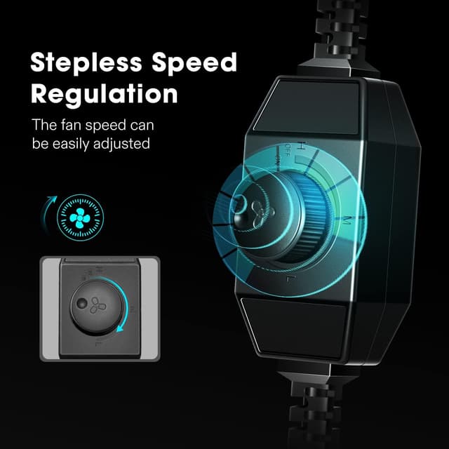 Detalle de VIVOSUN Inline Duct Fan 6 inch 390 CFM EC motor with speed controller (quiet pipe fan)