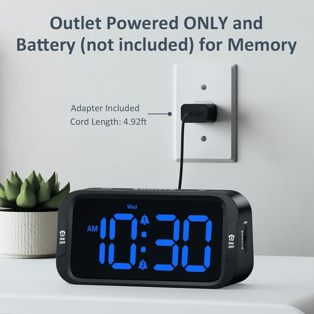 Thumbnail 6 de Odokee Digital Dual Alarm Clock for Bedroom