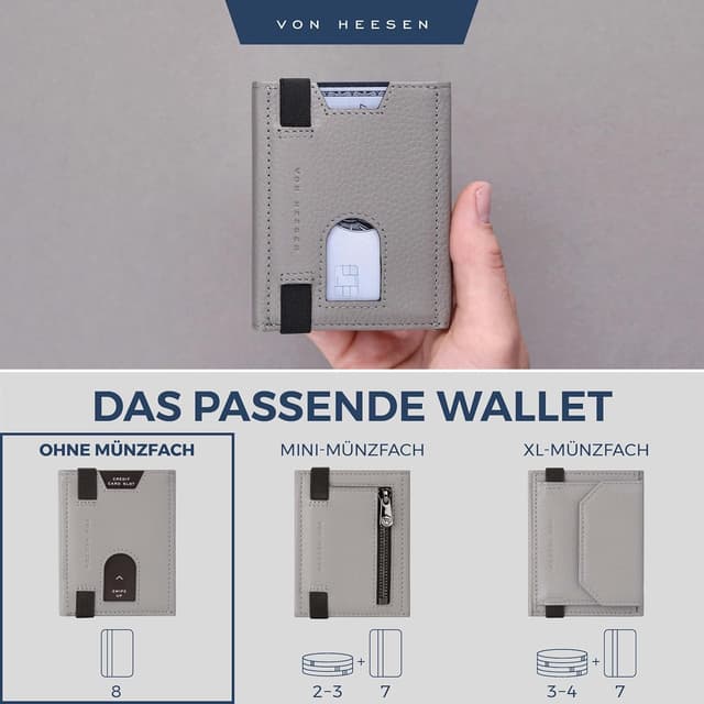 Thumbnail 5 de VON HEESEN Slim Wallet RFID 8 Karten