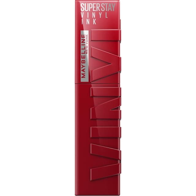 Detalle de Maybelline New York Super Stay Vinyl Ink – flüssiger Lippenstift mit Vinyl-Glanz, 16H Halt & Nuance 10 Lippy (4,2 ml)