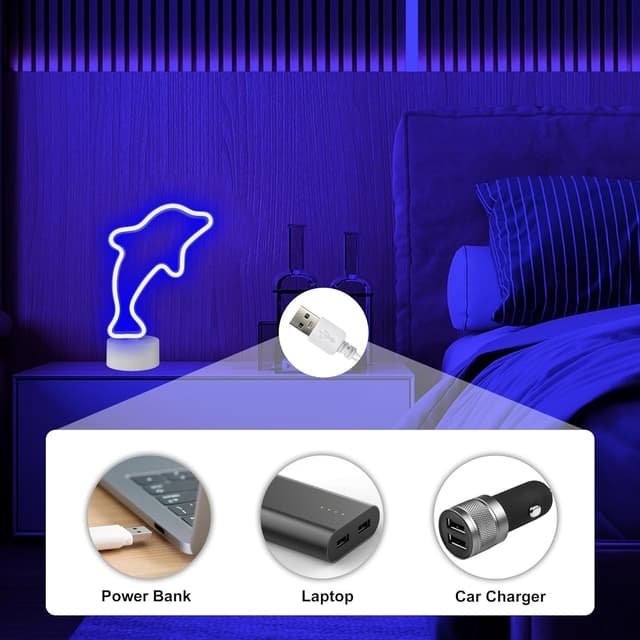 Detalle de Aslanka Delphin Nachtlicht 3 AA