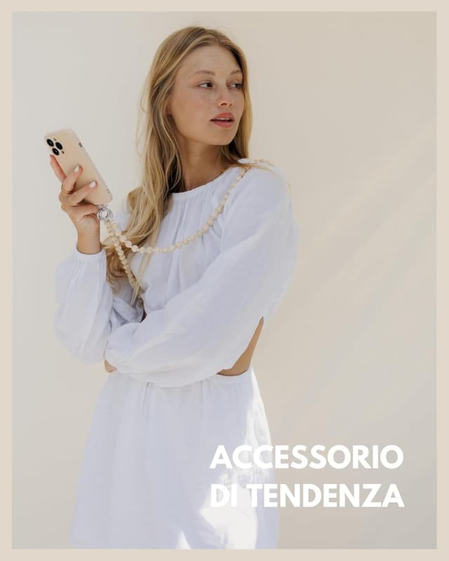 Detalle 2 de GD GOOD.designs catena per cellulare con perline e laccetto da collo universale da 130 cm