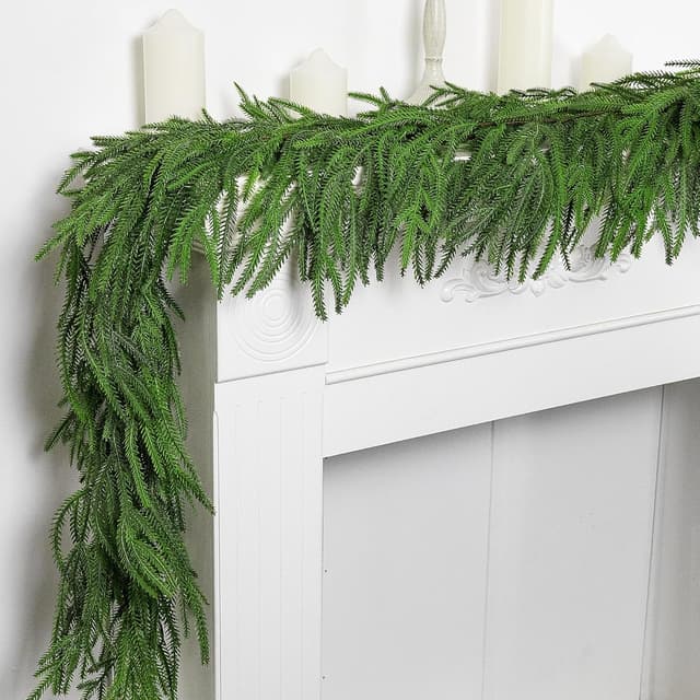 Thumbnail 4 de 6 Ft Norfolk Pine Garland for Christmas ๐