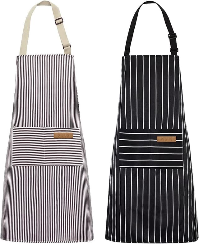 Detalle de NLUS Kitchen Aprons 2 Pack, 60% Cotton